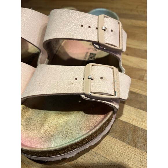 Women's Shoes Birkenstock ARIZONA VEGAN Slide Sandals 38 OMBRE Rainbow Pink 7 - Picture 4 of 8
